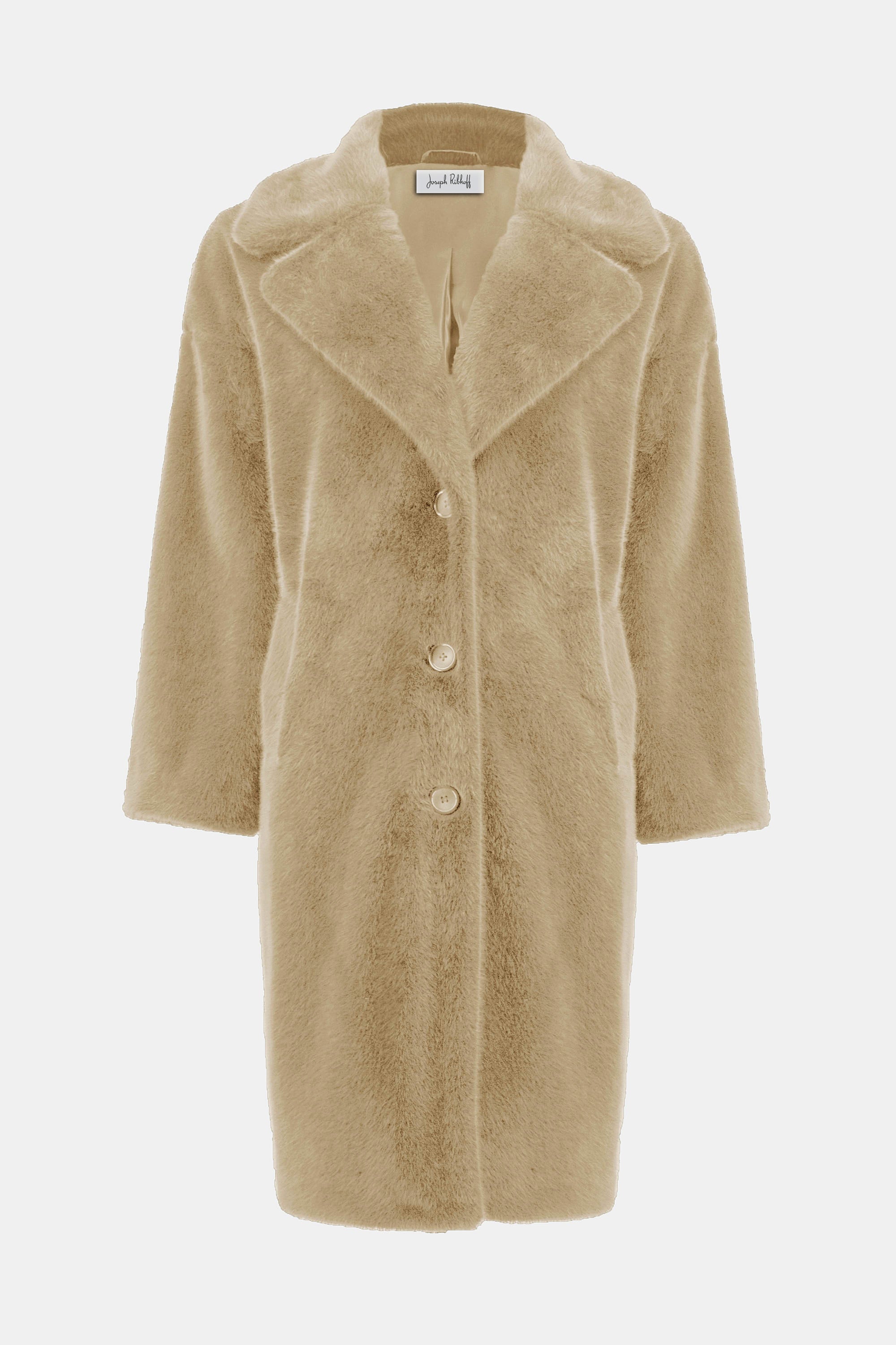 Beige coat with buttons on a white background