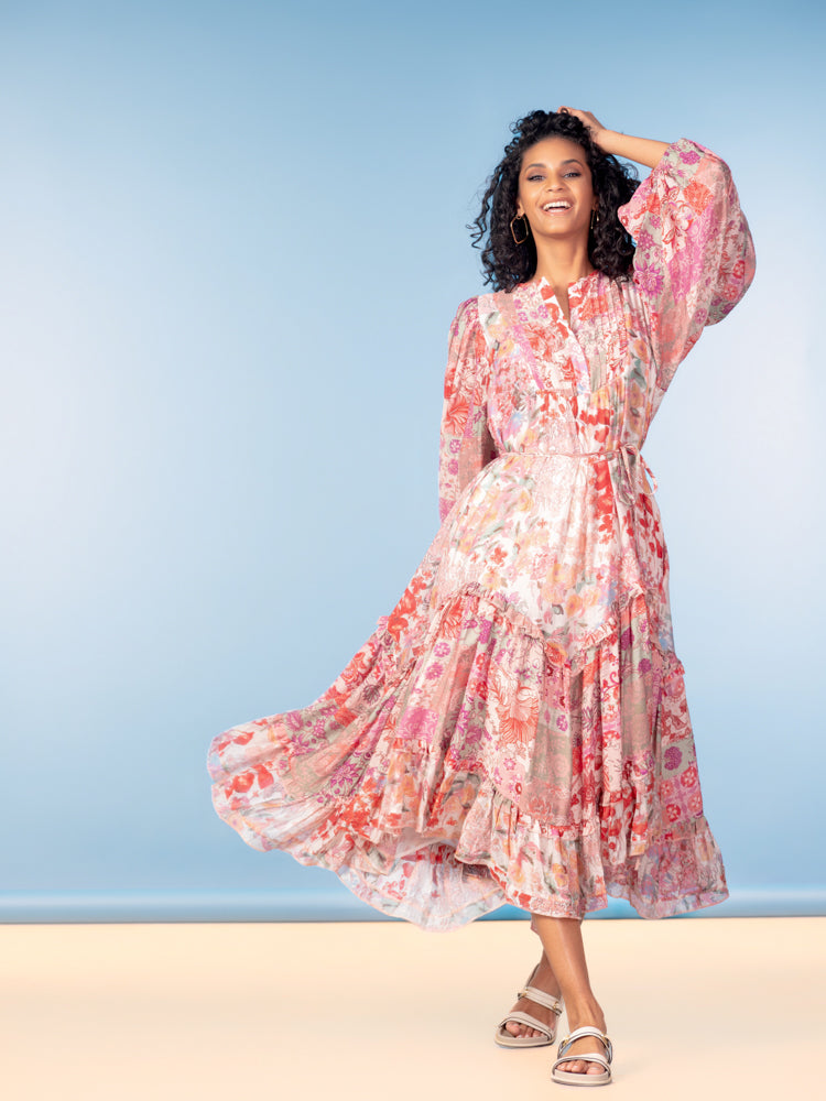 Dresses Long Chiffon Floral Print Maxi Dress Forever 21 Allie Linen Dress