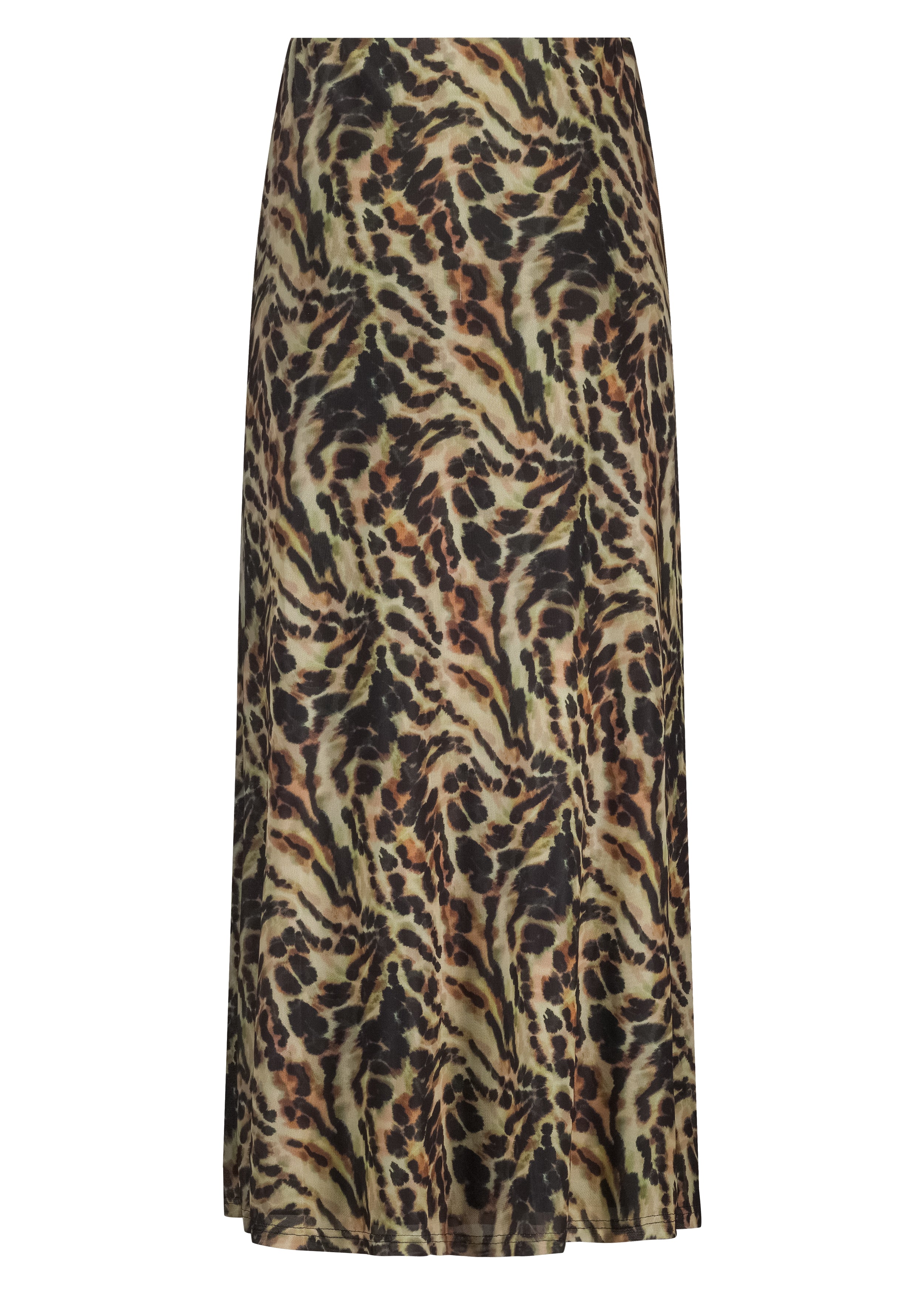Leopard print skirt on a white background