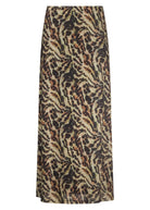 Leopard print skirt on a white background