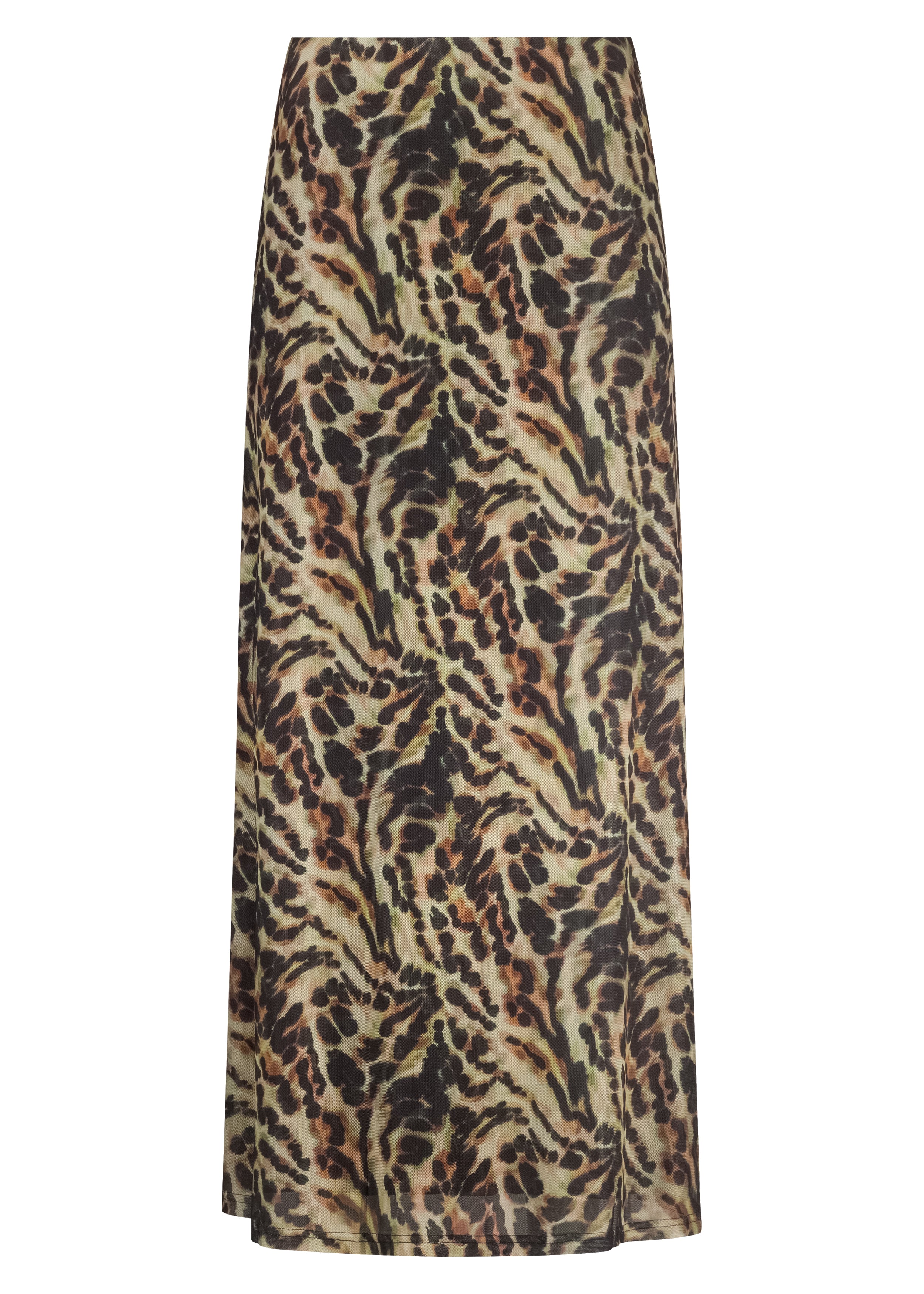 Leopard print skirt on a white background