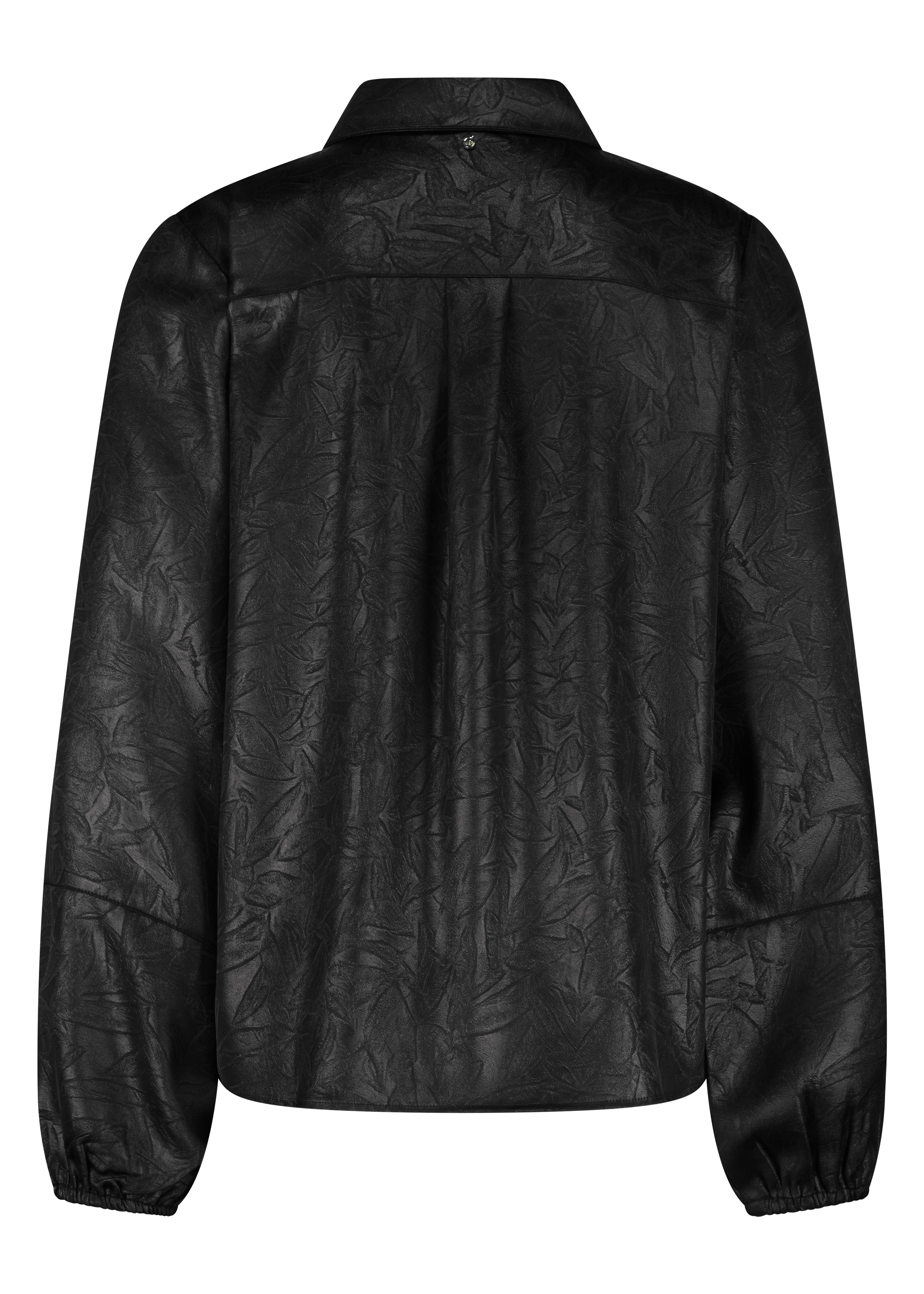 Black textured jacket on a white background