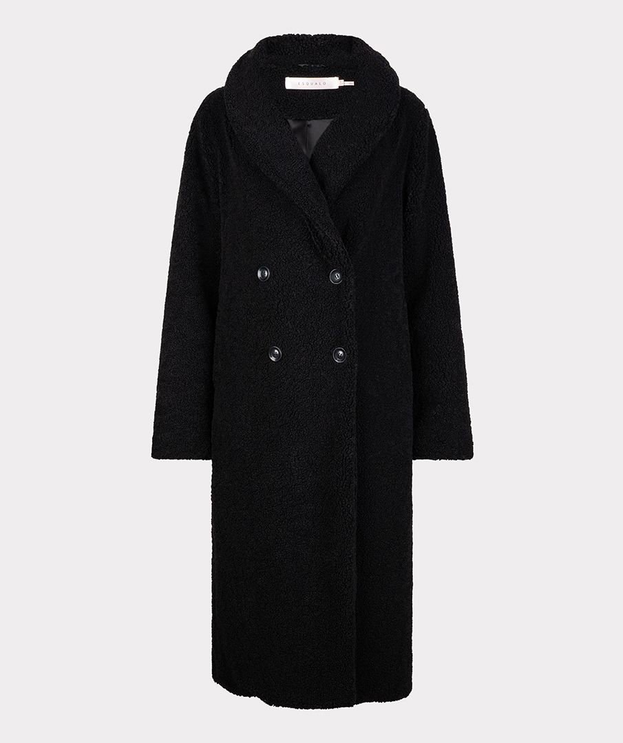 Black coat on a light gray background